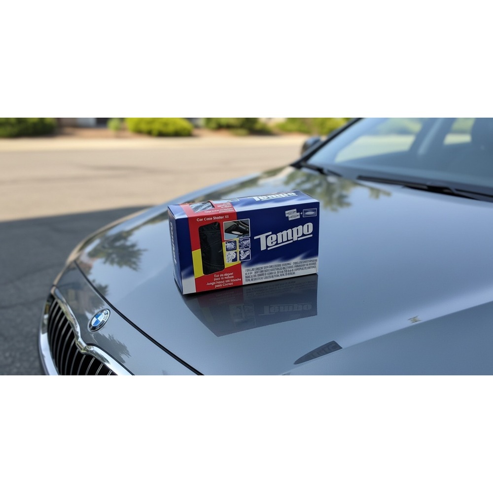 Tempo Car Case Starter Kit Refillable Visor Tissue Holder with 48 4-Ply Sheets